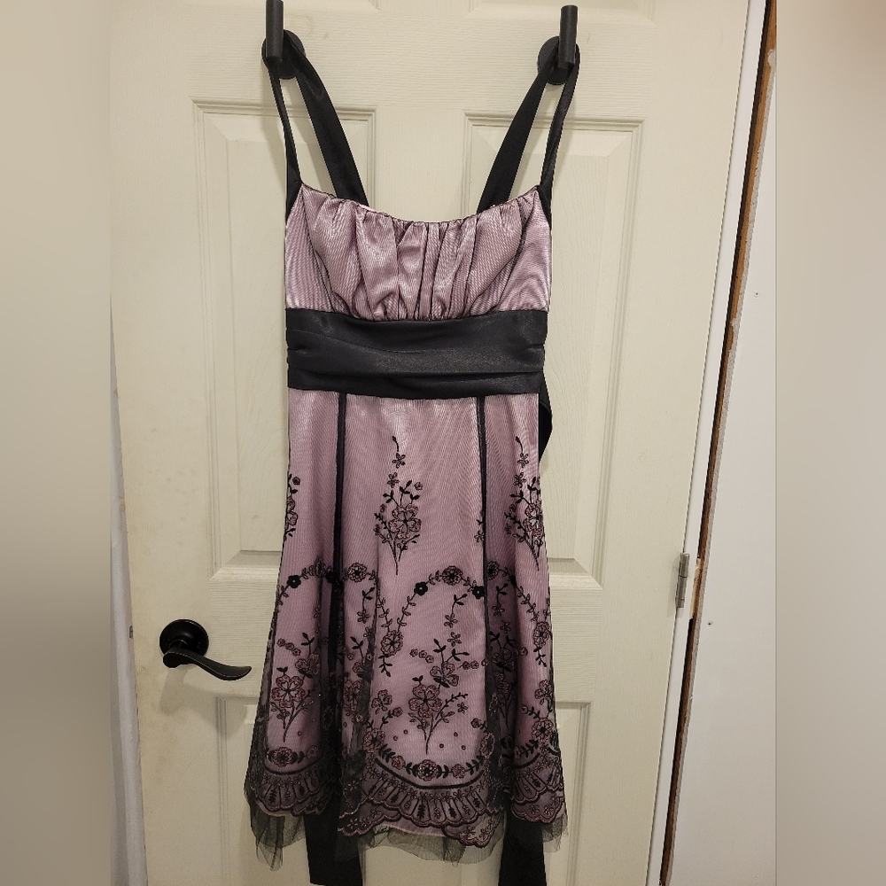 💫 NWT ❤️Pink and black Oasis floral dress Size 6
